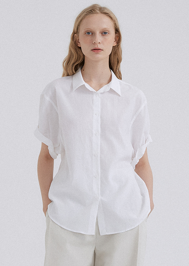 [10%] roll-up blouse-white(5월 22일 이후 순차배송)