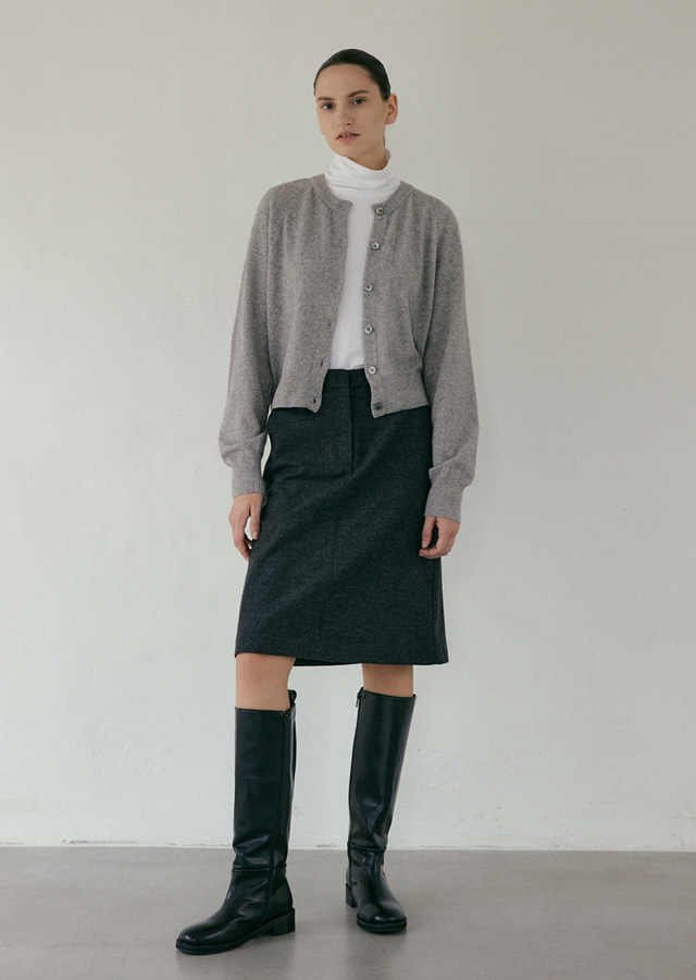 classic A-Line skirt-charcoal
