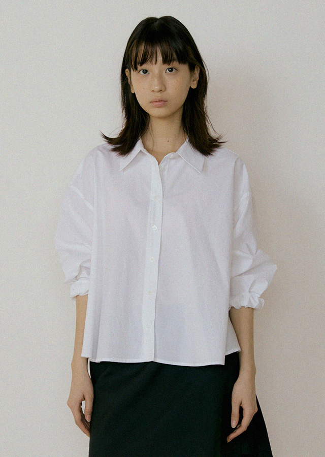 [10%] basic cotton shirt-white