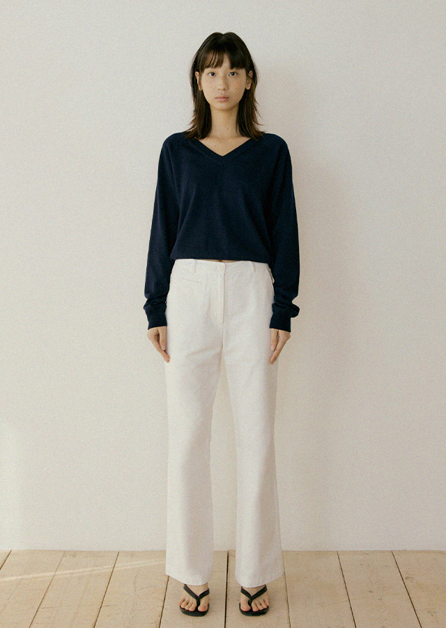 button classic cotton pants-ivory( S size 5월 27일 이후 순차배송)