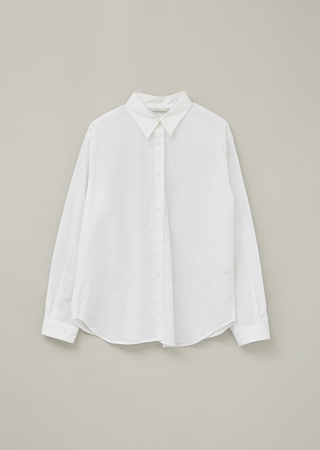 [15%] bio poplin shirt-white