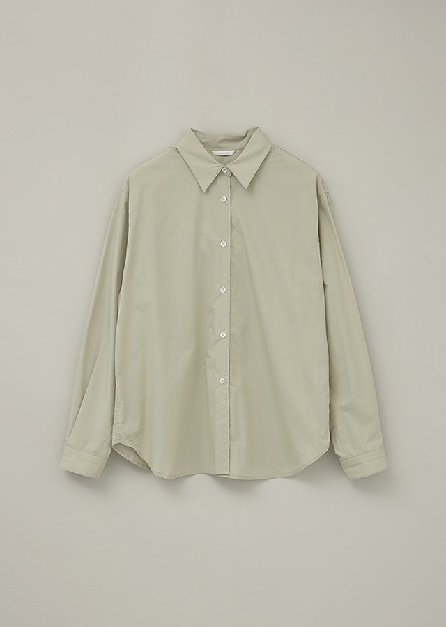 [15%] bio poplin shirt-L.khaki