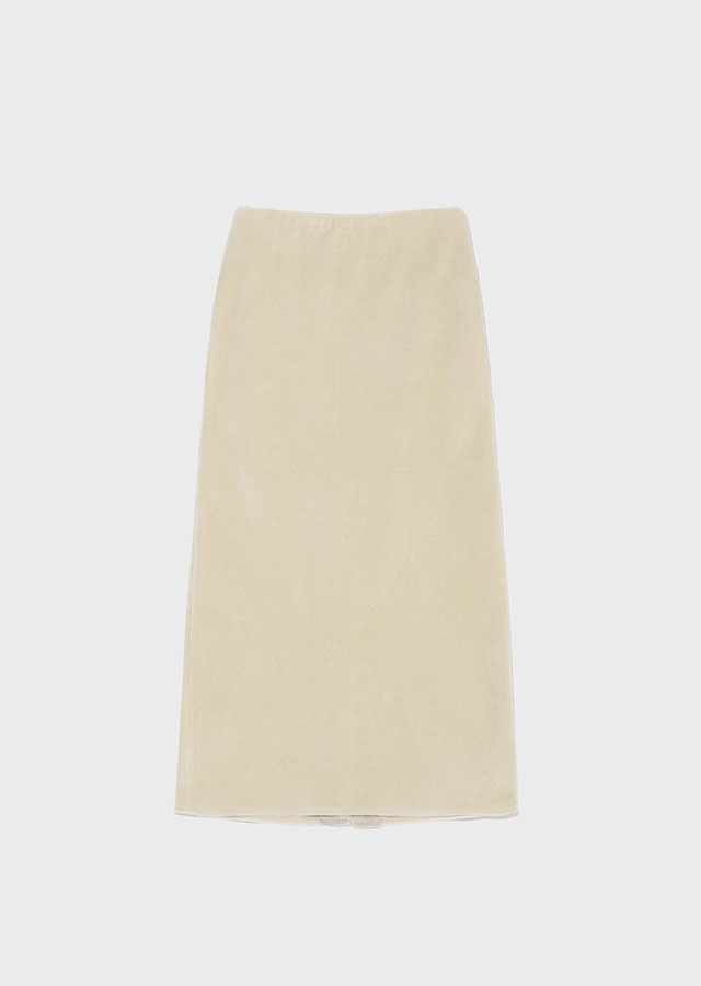 corduroy banded skirt-cream