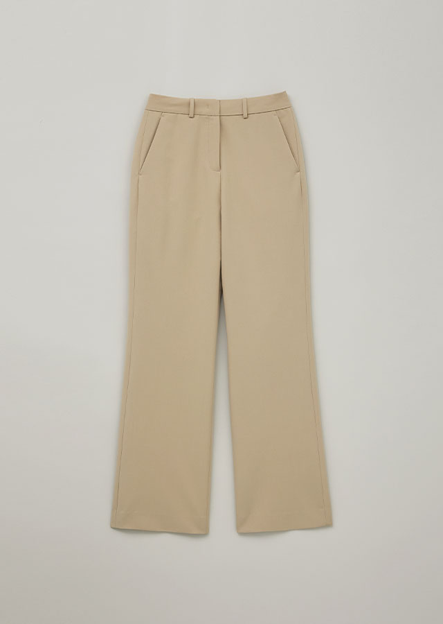 semi wide pants-beige