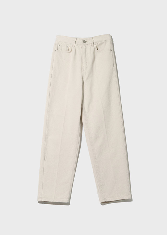 tapered cotton denim pants