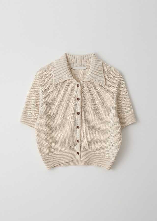open collar cotton knit-oatmeal (6월 20일 이후 예약배송)
