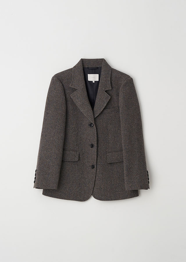 [20%] wool alpaca jacket-gray