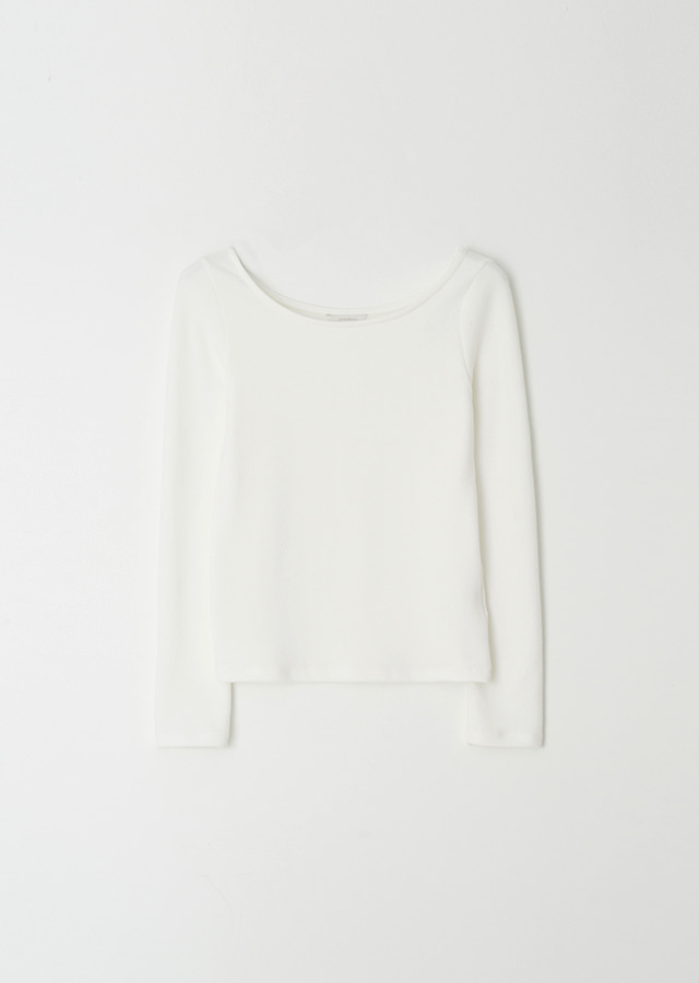 [30%] essential boat neck top-ivory