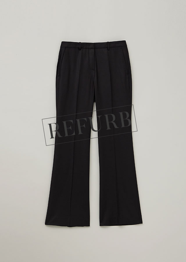 [REFURB] semi flared pants-black