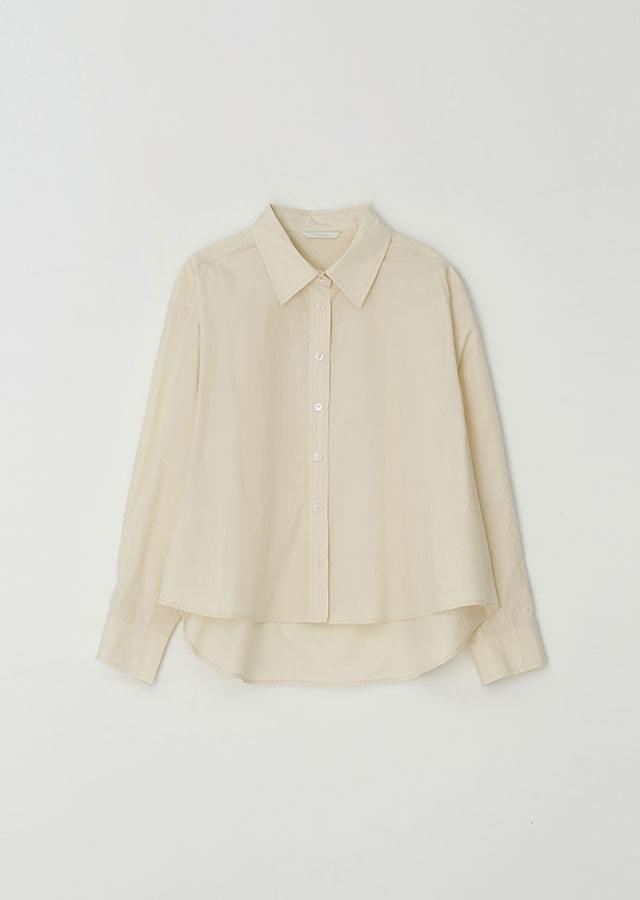 [10%] basic cotton shirt-y.beige