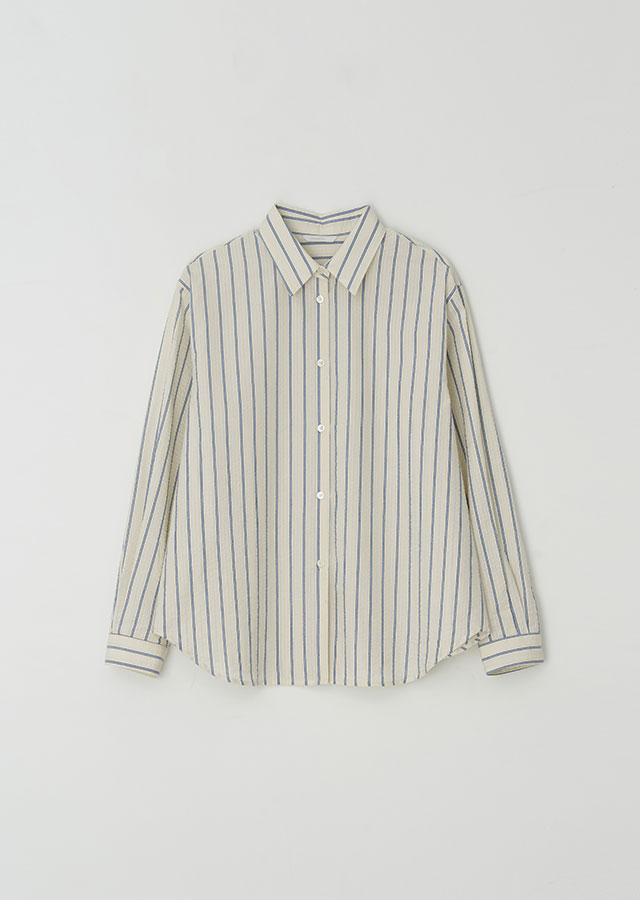 [20%] stripe poplin shirt-cream