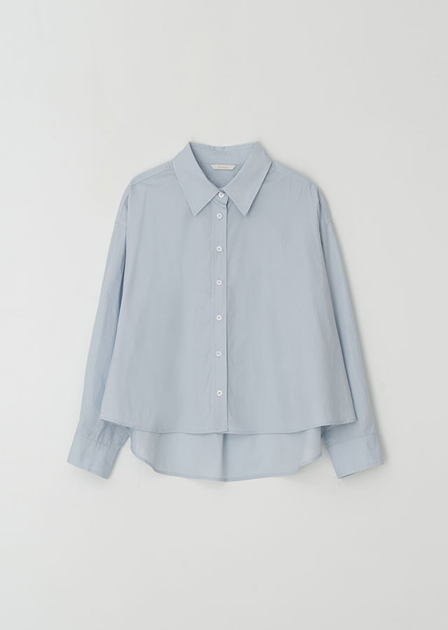 [10%] basic cotton shirt-sky