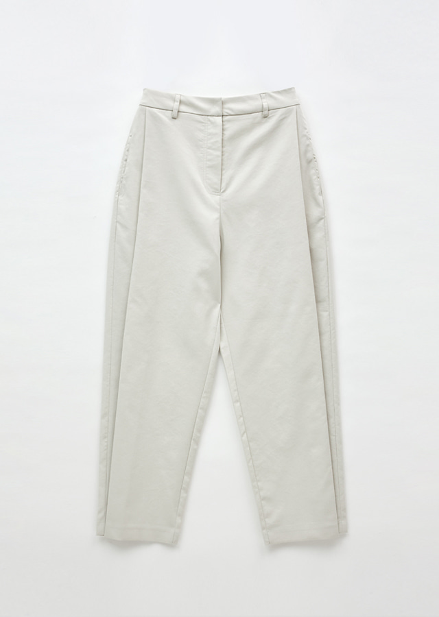 cocoon wide pants-light gray