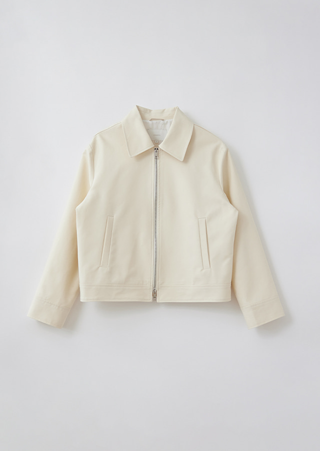 cotton blouson jacket-cream