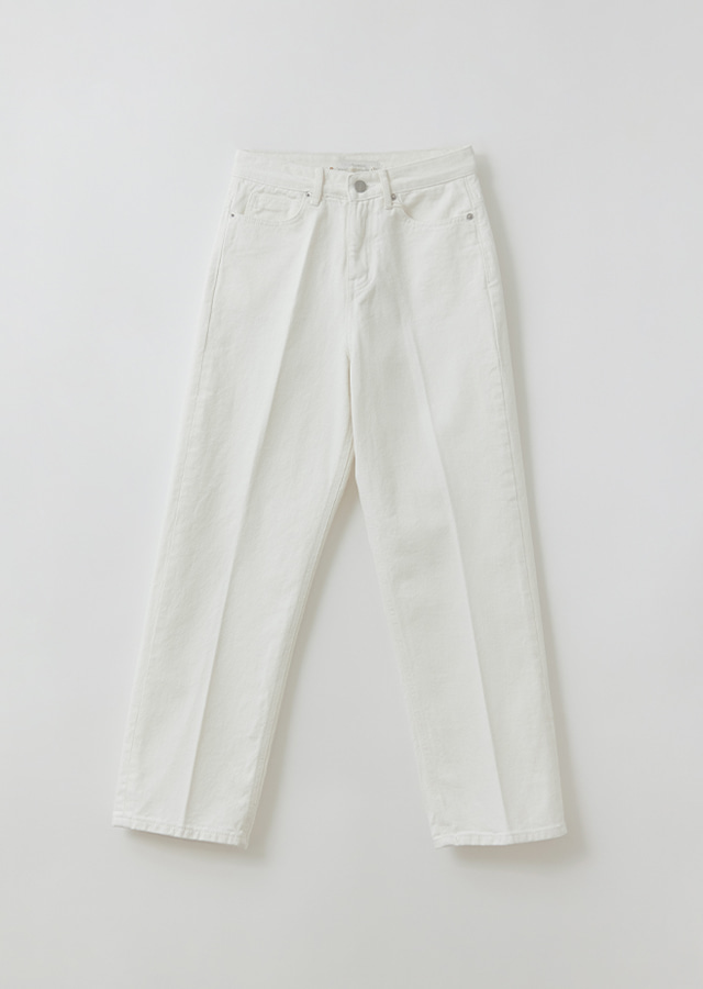 [10%] essential cotton denim pants-ivory(S size 5월 2일 이후 순차배송)
