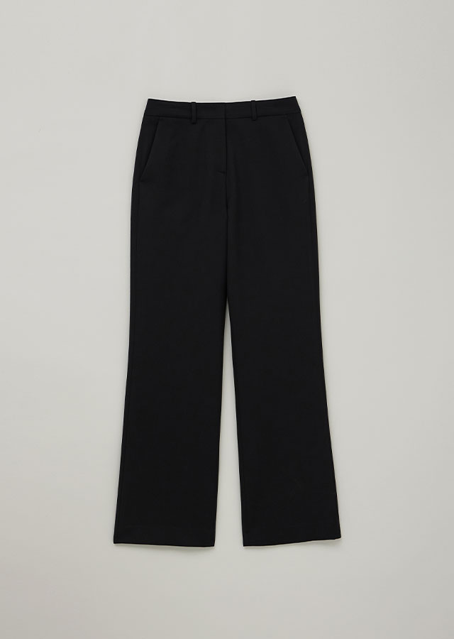 semi wide pants-black