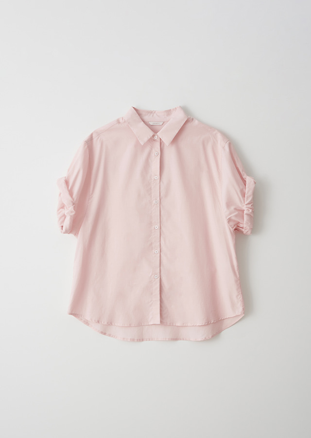[10%] roll-up blouse-light pink
