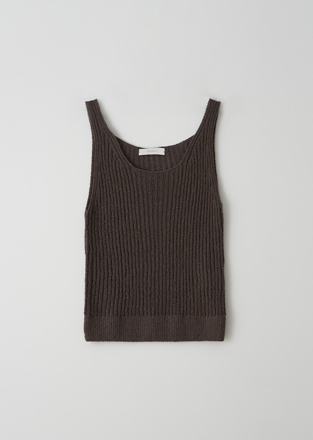boucled sleeveless knit-khaki brown(3월 29일 이후 순차배송)