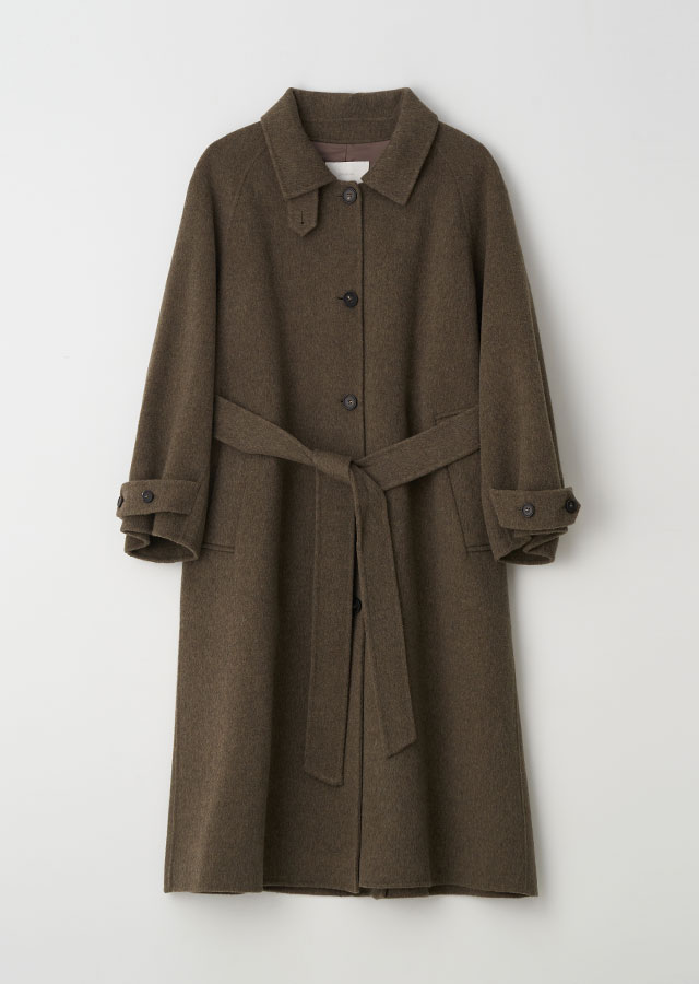 [15%] handmade wool trench coat-brown
