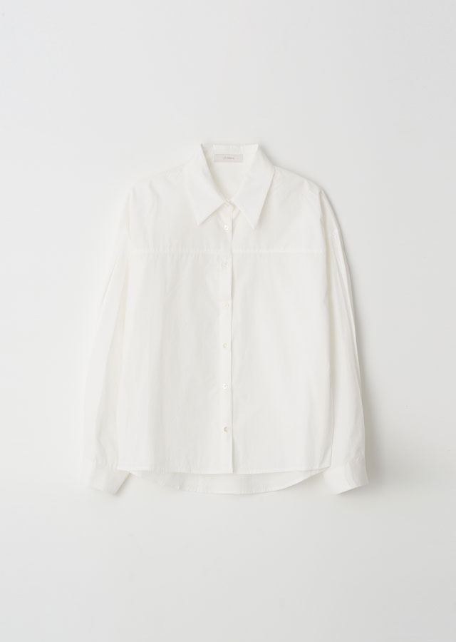 overfit shirring shirt-white