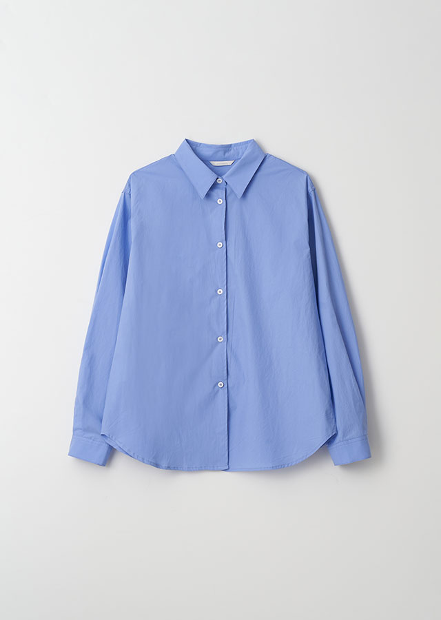 bio poplin shirt-blue